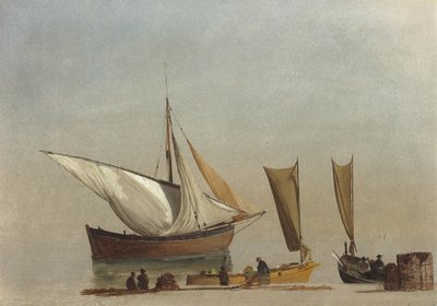Fishing Boats by Albert Bierstadt